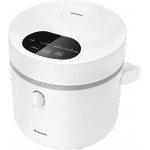 Low Carb Rice Cooker, Digital Programmable Small Rice Cooker, Multi Food Steamer, 24 Hours Preset, Personal Size Cooker for 1-2 People, Portable Rice Cooker 3 Cups (Uncooked), White