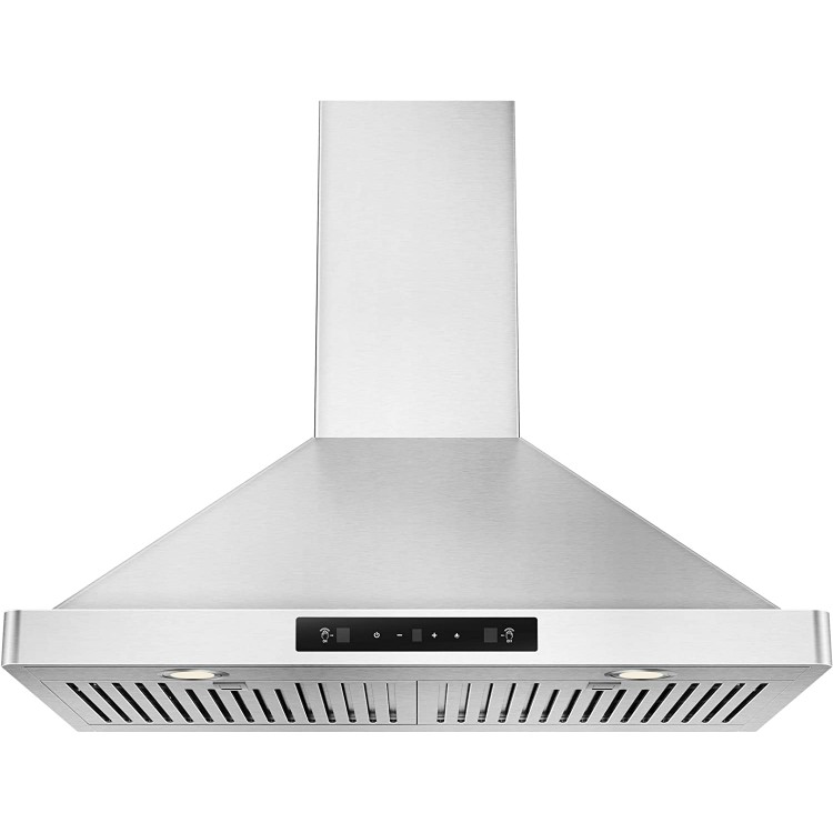 30 Inch Wall Mount Range Hood 800CFM With DC Motor Stainless Steel Vent Hood With 6 Speeds Exhaust Fan Convertible To Ducted And Ductless B09WDDKP9G 750x750 